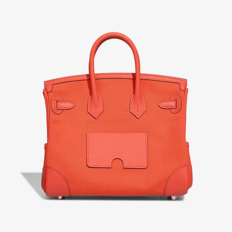 Hermès BIRKIN CARGO 25 VEAU SWIFT / CANVAS ORANGE FIELD PHW B25Cargo 2