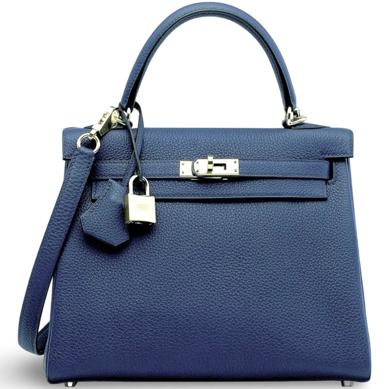 KELLY 25 VEAU TOGO BLEU DE PRUSSE PHW