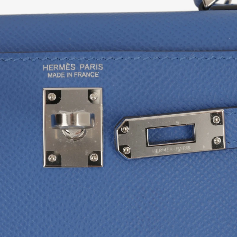 Hermès KELLY II SELLIER MINI 20 VEAU EPSOM BLEU ZELLIGE K20EBZ 9