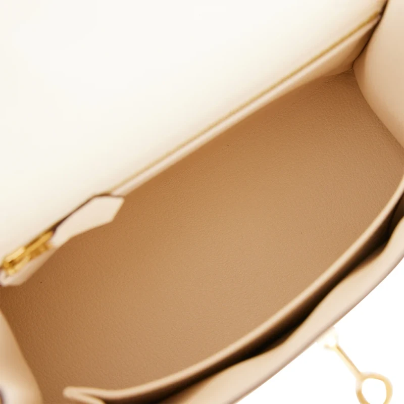 Hermès KELLY 25 VEAU EPSOM NATA GHW K25EN 6