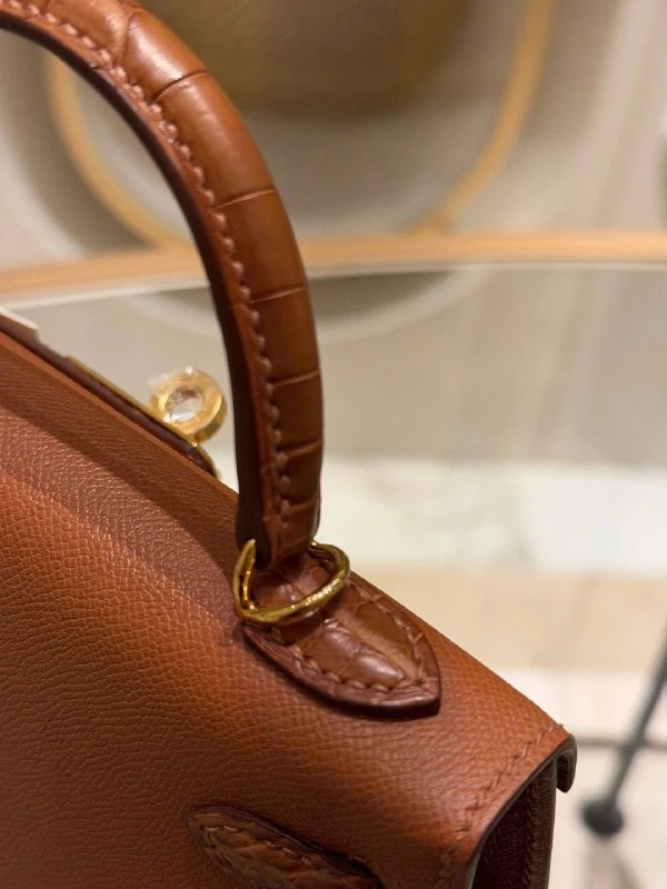 Hermès KELLY MINI TOUCH 20 ALLIGATOR MATTE  / VEAU MADAME GOLD GHW K20TOUCH 7