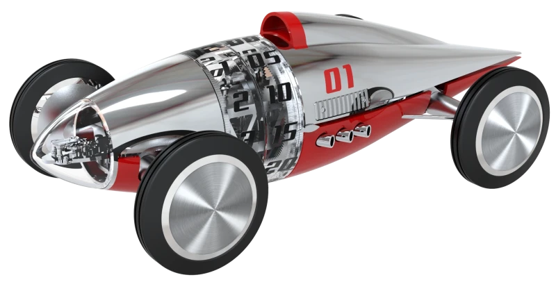 Unveils Racing Car Clock T35