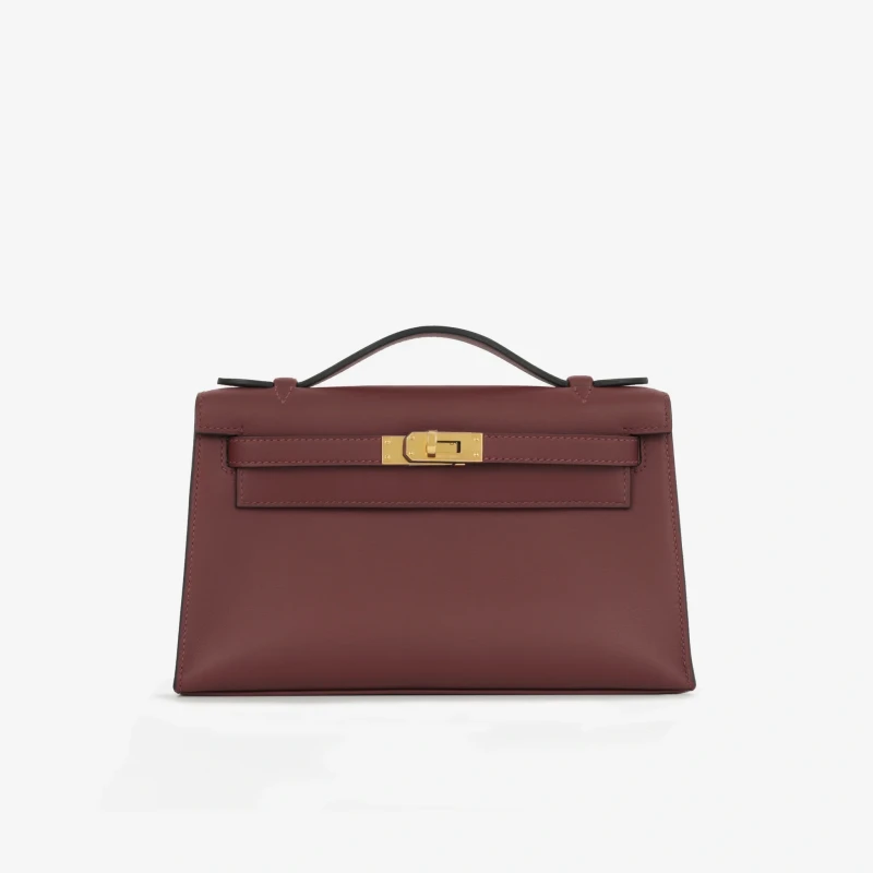 Hermès KELLY POCHETTE VEAU SWIFT ORANGE FIELD PHW KPSOF 2