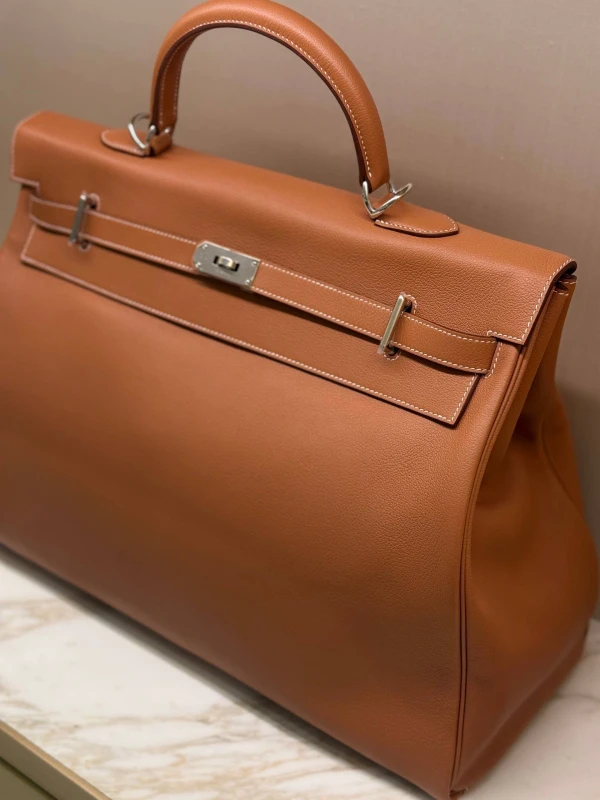 Hermès KELLY RELAX VOYAGE 50 TAURILLON NOVILLO 37 GOLD K50RVG 4