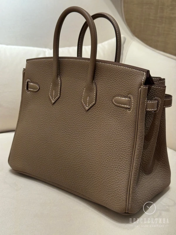 Hermès BIRKIN 25 VEAU TOGO 18 ETOUPE GHW B25TE 4