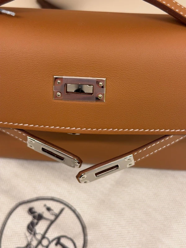 Hermès KELLY POCHETTE VEAU SWIFT GOLD PHW KPSG 6