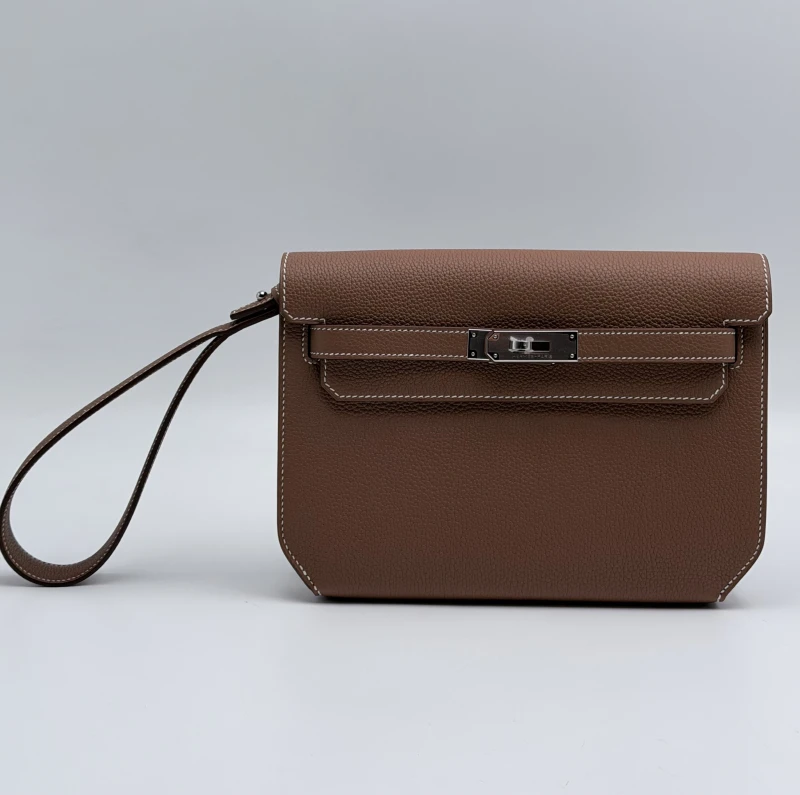 Hermès KELLY DEPECHES 25 TOGO VERT AMANDE PHW KD25TVA 2