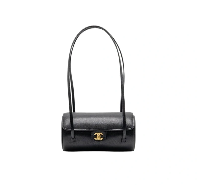 Chanel Small Preppy Bowling Bag Caviar Black GHW AS6143-B23483-94305 2