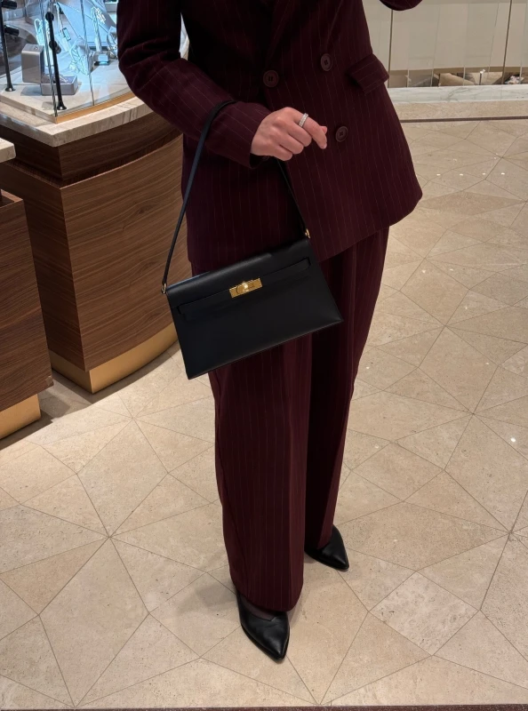 Hermès KELLY ELAN 28 EPSOM NOIR GHW KEN 9