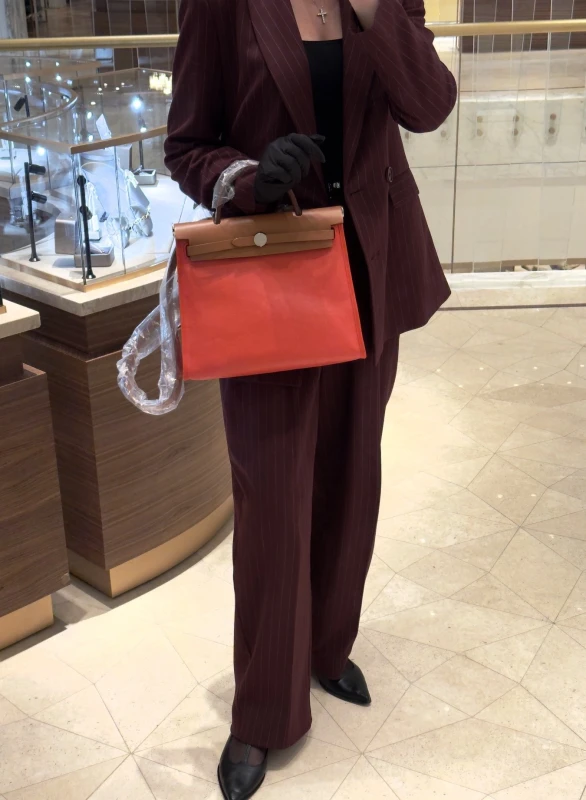 Hermès SAC HERBAG ZIP 31 TOILE BERLINE/VACHE HUNTER H072069CK 8