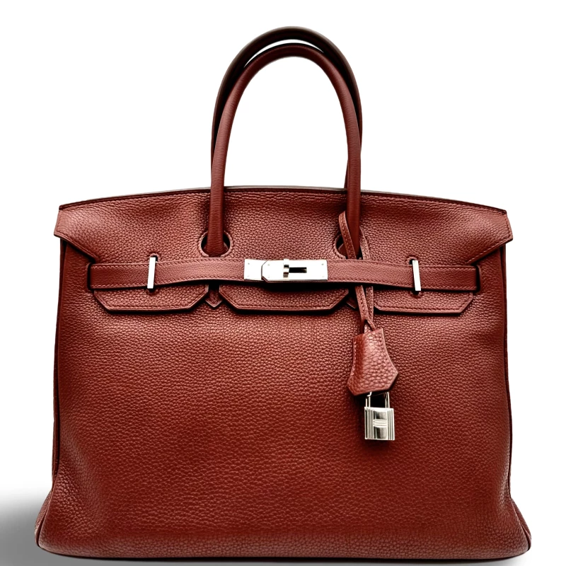 BIRKIN 35 VEAU TOGO VERMELLION PHW