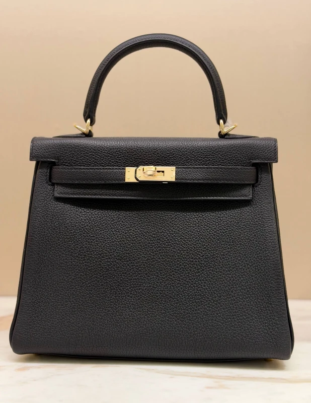Hermès KELLY RETOURNE 25 VEAU TOGO NOIR PHW K25TN 2