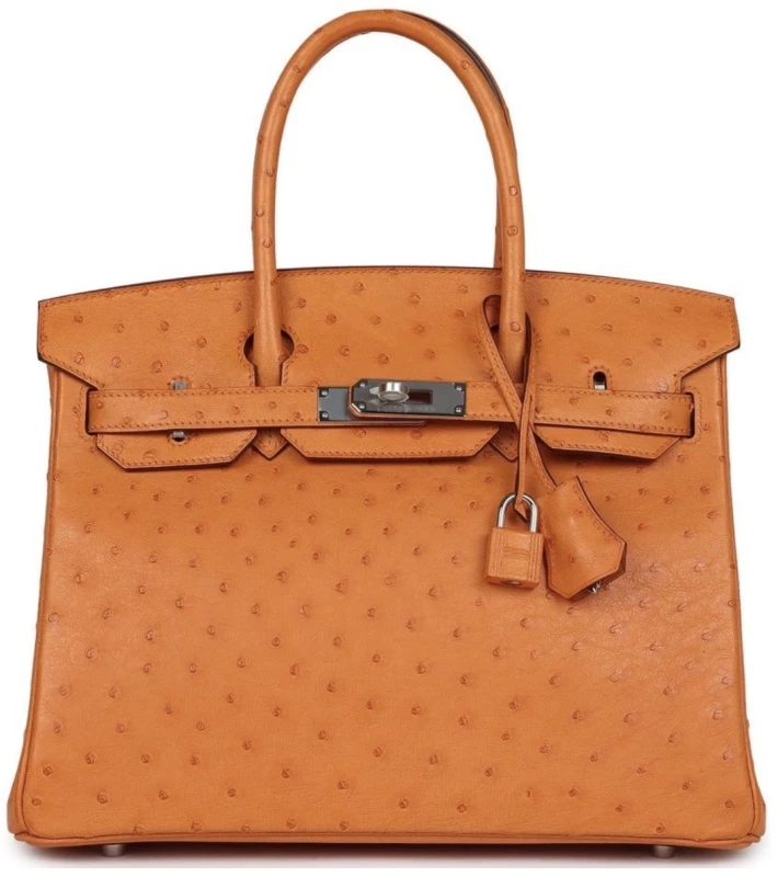 Hermès BIRKIN 25 OSTRICH ABRICOT B25AO 1