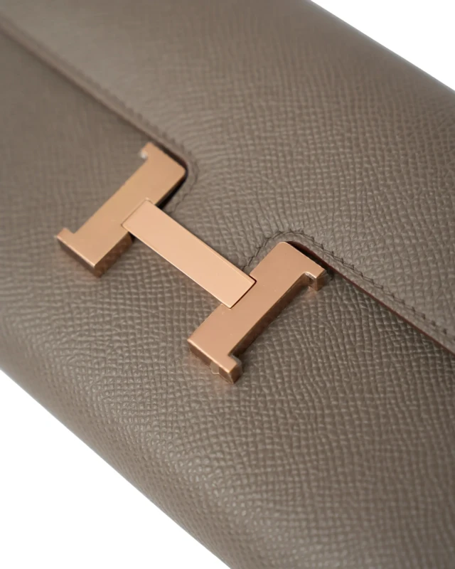 Hermès Constance To Go Veau Epsom Gris Etain GHW ConstWalletLong 4