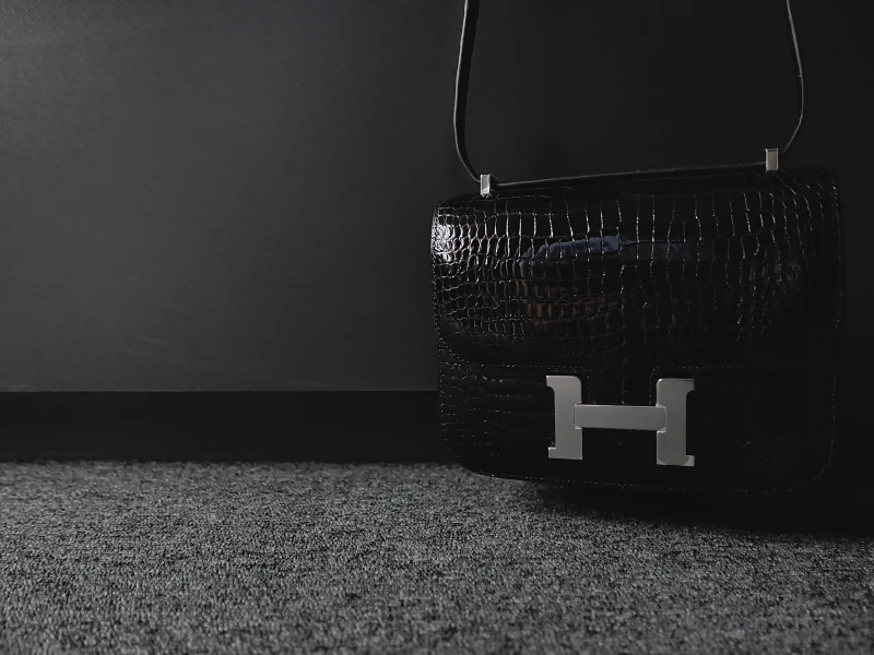 Hermès CONSTANCE 18 CROCODILE LISSE NOIR PHW C18CN 4