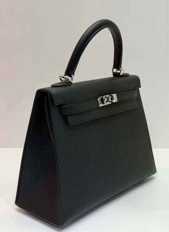 Hermès KELLY SELLIER 25 VEAU EPSOM NOIR PHW K25EN 3