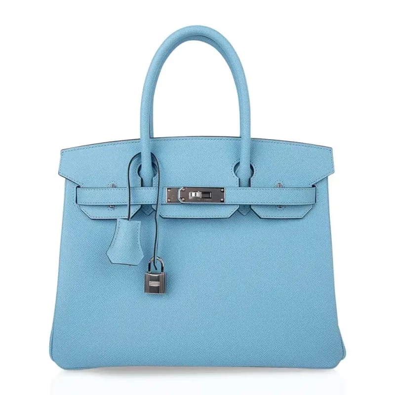 Hermès BIRKIN 30 VEAU EPSOM BLEU CELESTE PHW B30EBC 3