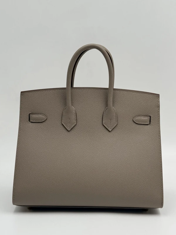 Hermès BIRKIN SELLIER 25 VEAU EPSOM GRIS ASPHALT PBHW B25EGA 5