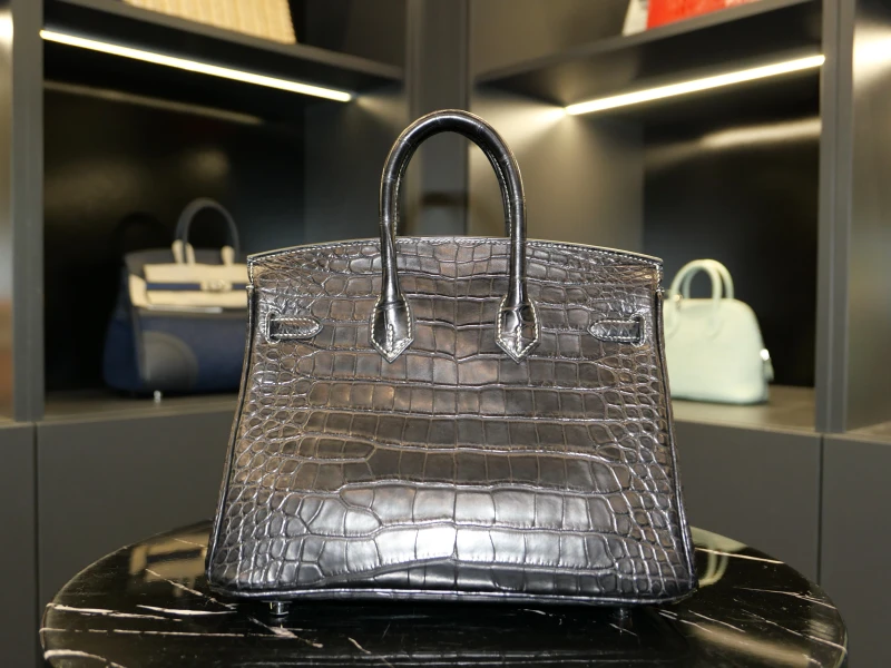 Hermès BIRKIN 25 HSS SPECIAL ORDER ALLIGATOR NOIR BPHW B25HSS 5
