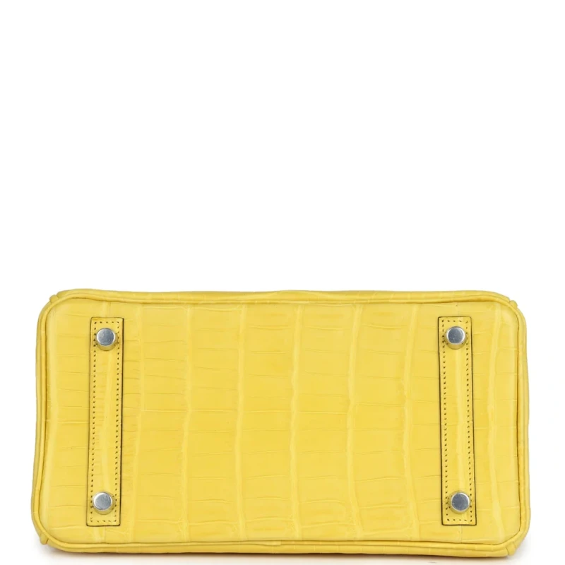 Hermès BIRKIN 25 CROCODILE NILOTICUS MATTE MIMOSA PHW B25CMM 6