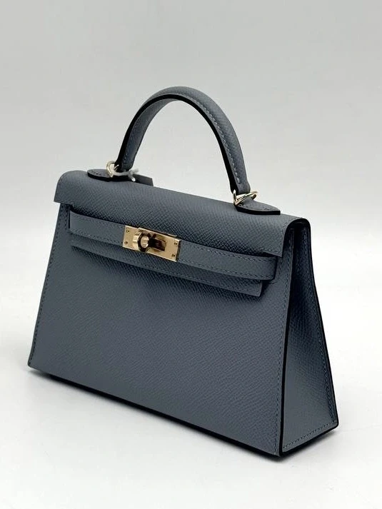 Hermès KELLY MINI 20 VEAU EPSOM GRIS PANTIN PBHW K20EGP 2