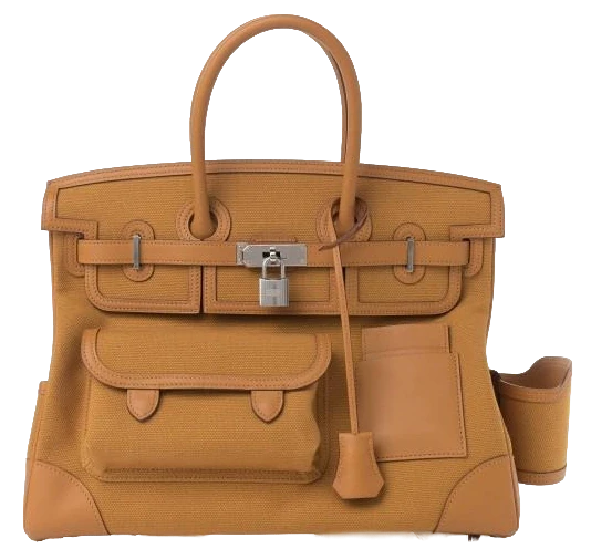 Hermès Birkin 35 Cargo Toile Goeland/Veau Swift Desert/Sesame B35Cargo 1