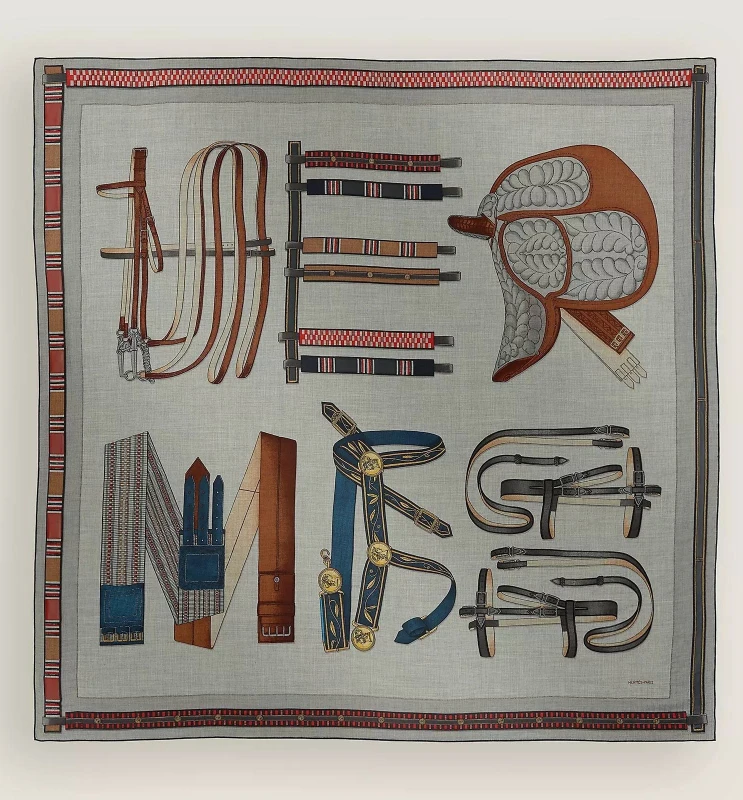 Hermès Lettres Equestres shawl 140 Shawl140 3