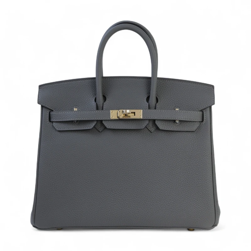 Hermès BIRKIN 25 VEAU TOGO GRIS MEYER PBHW B25TGM 2