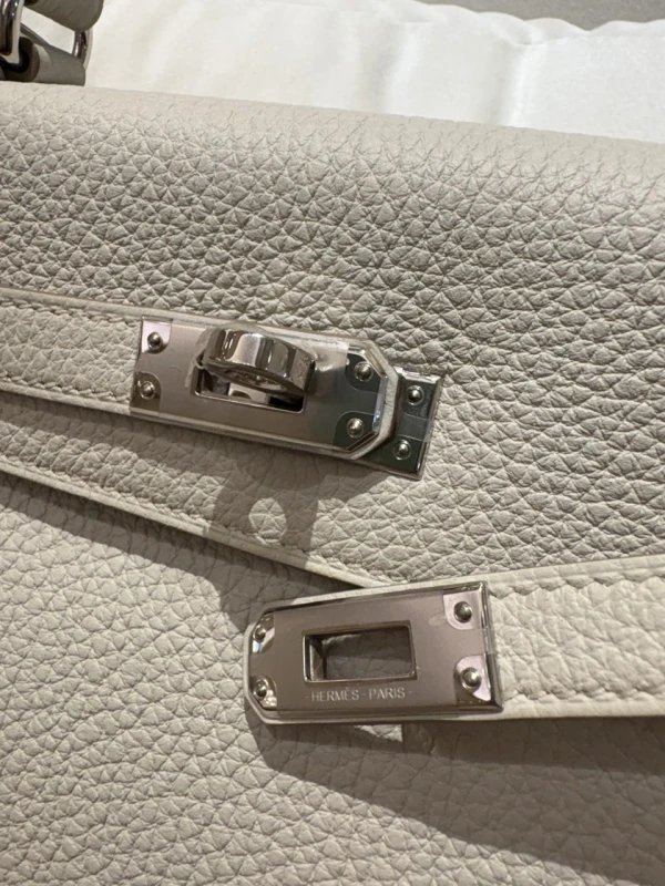 Hermès Kelly Retourne 25 Beton Gris PHW K25BGT 5
