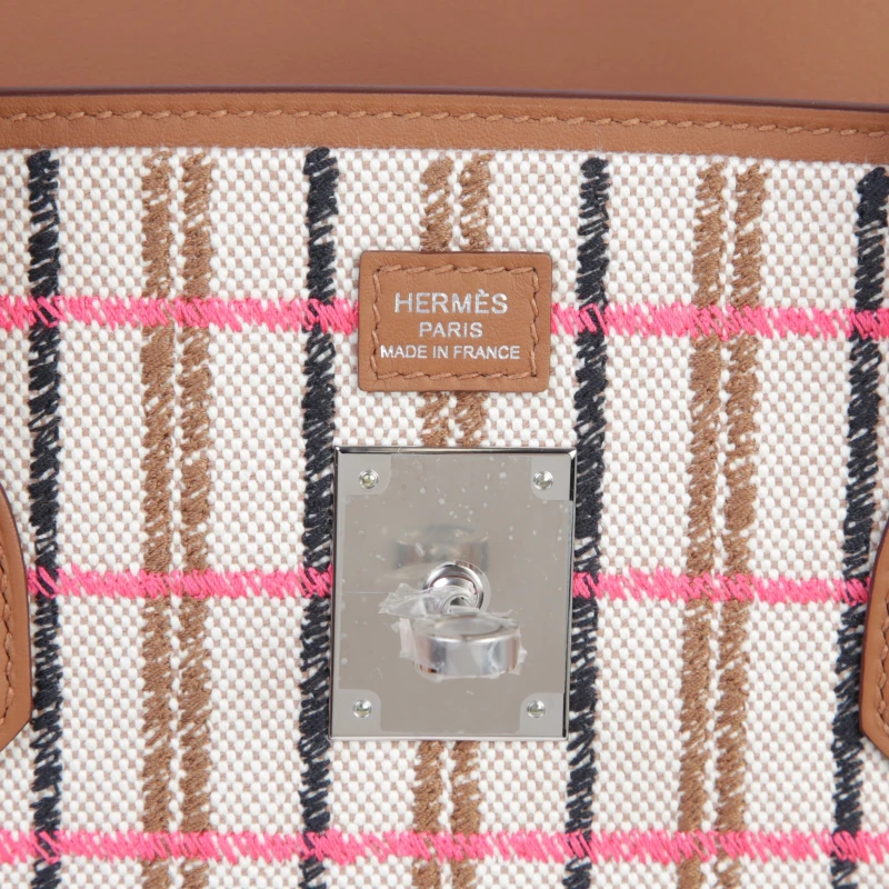Hermès BIRKIN SHOULDER 39 MULTICOLOR TOILE/BLACK SWIFT PHW BS39MULTICOLOR 6