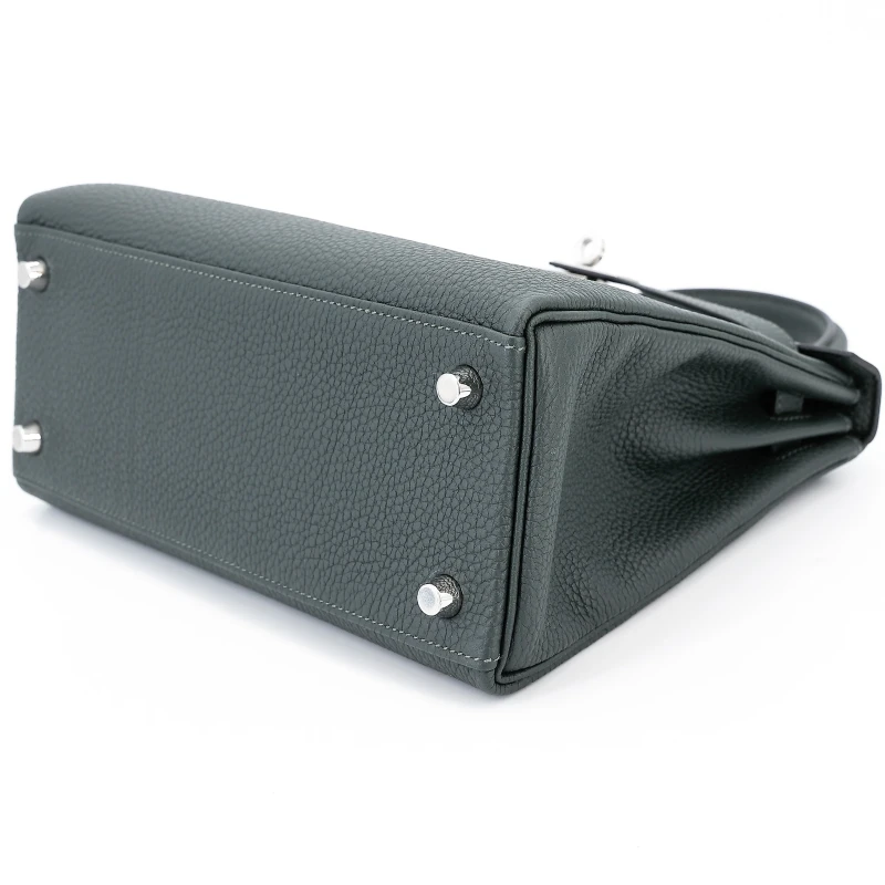 Hermès KELLY RETOURNE 2 STRAP 25 VEAU TOGO VERT FONCE PBHW K25TVF 4