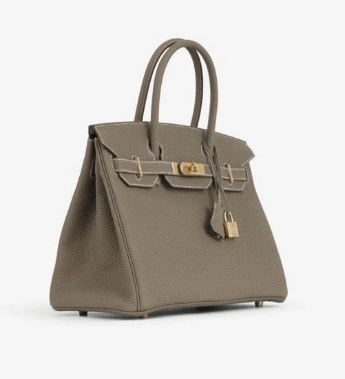 Hermès BIRKIN 30 VEAU TOGO ETOUPE GHW B30TE 2