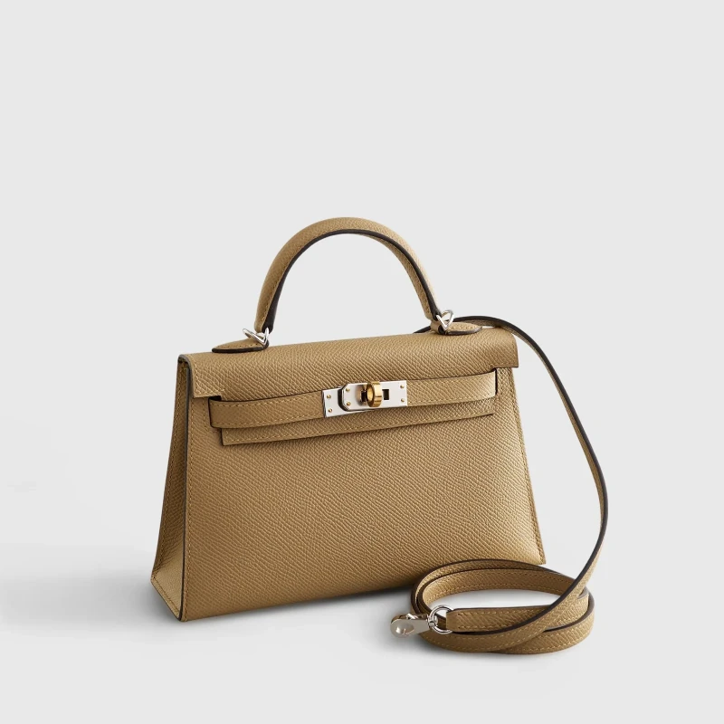 Hermès KELLY 20 MINI VEAU EPSOM SESAME PHW K20ES 3