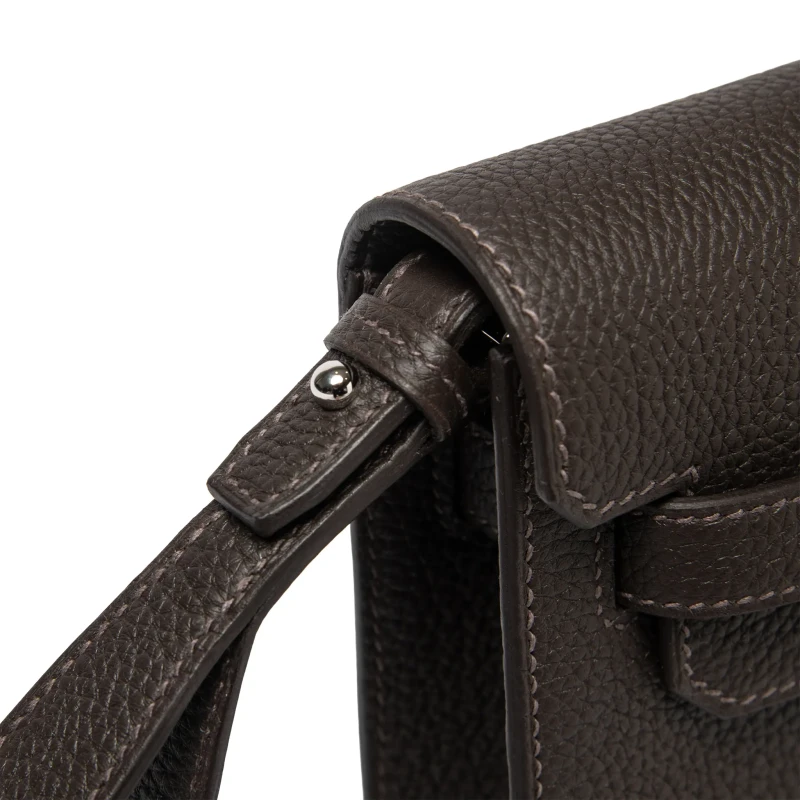 Hermès Hermes Kelly Depeches 25 Negonda Calfskin Bai Brun PHW KD25TE 6