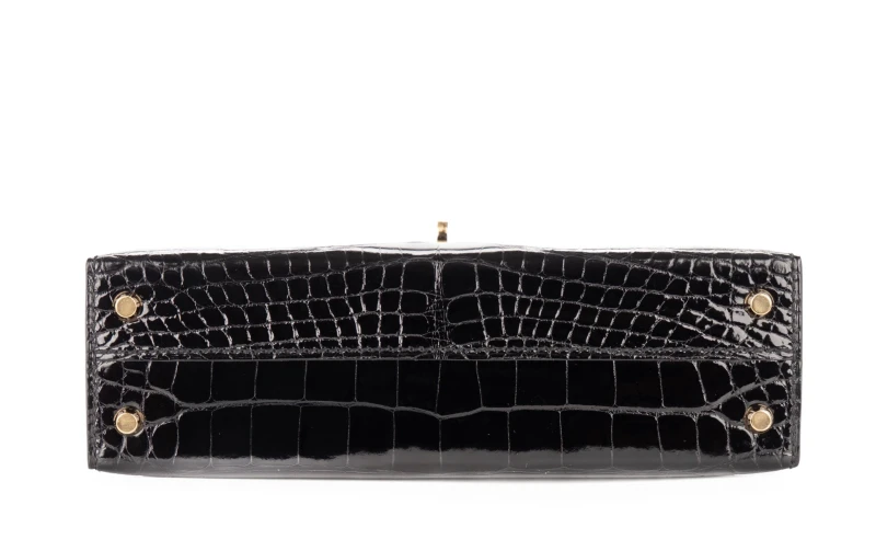 Hermès KELLY 20 MINI ALLIGATOR MAATE NOIR GHW K20AMN 5