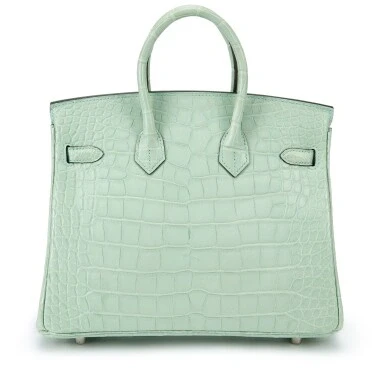 Hermès BIRKIN 25 ALLIGATOR MATTE VERT D'EAU PHW B25AMVD 3