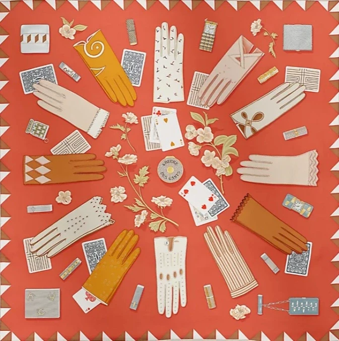 Hermès L'Heure des Gants scarf 90 scarf 1