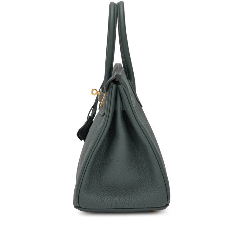 Hermès BIRKIN 30 VEAU TOGO VERT FONCE GHW B30TVF 4