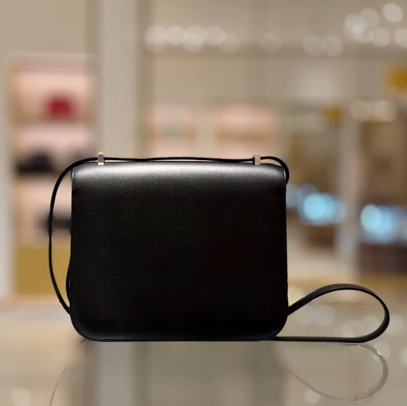 Hermès Constance mini miroir marquete veau tadelakt/noir H083906CK 5