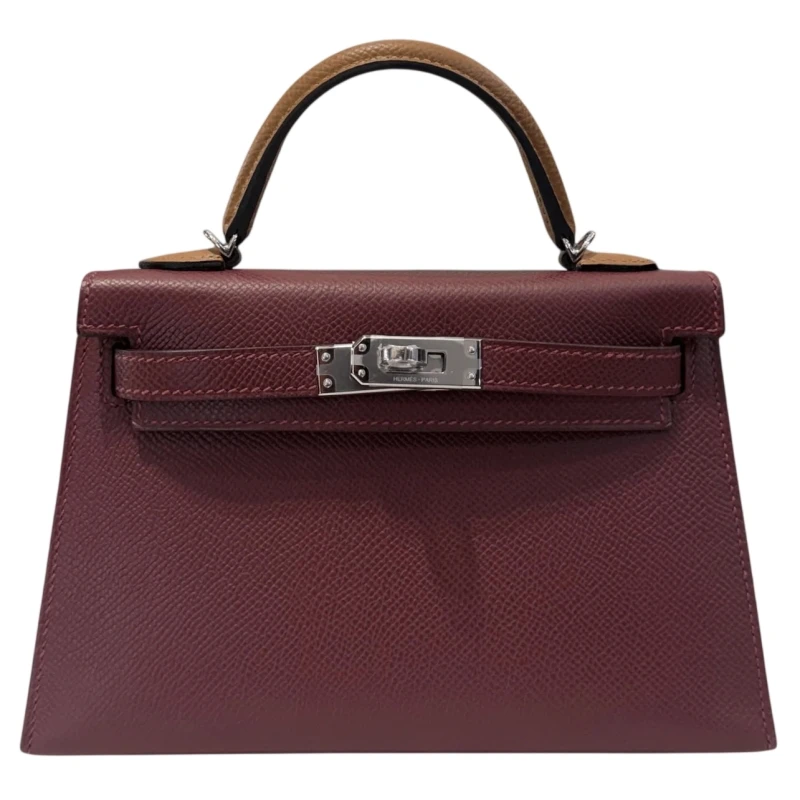 KELLY 20 VEAU EPSOM ROUGE H/GOLD/BAI-BRIN PHW