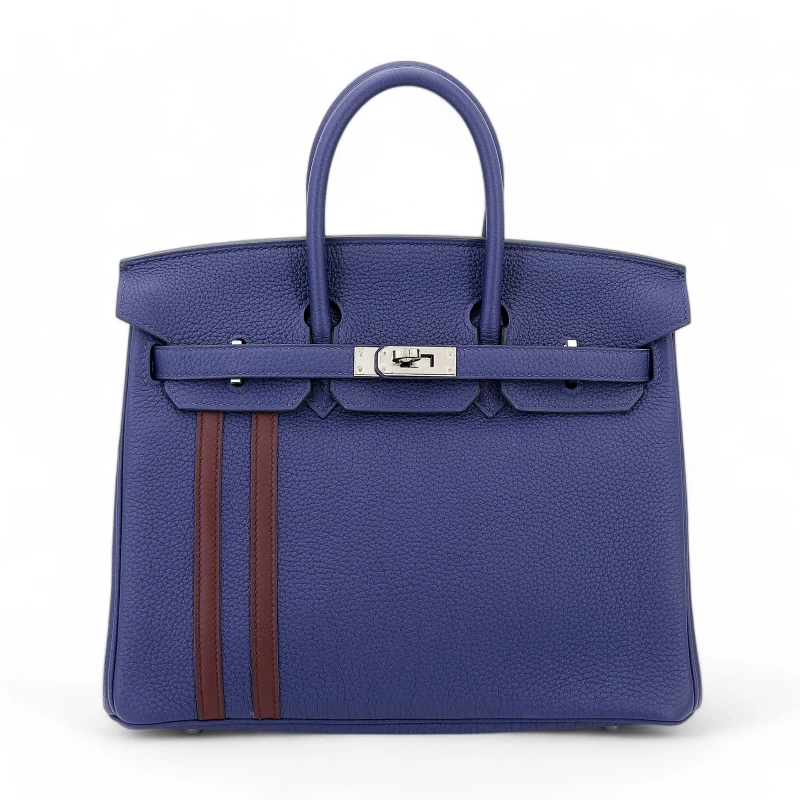 Birkin 25 Togo Officer Bleu Encre Bordeaux PHW