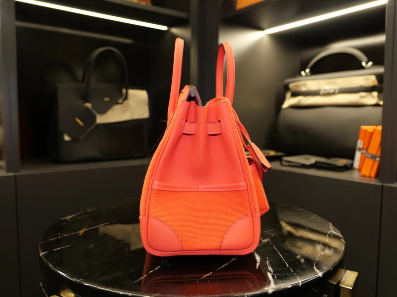 Hermès BIRKIN CARGO 25 VEAU SWIFT / CANVAS ORANGE FIELD PHW B25Cargo 4