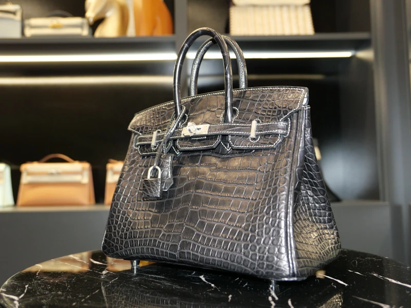 Hermès BIRKIN 25 HSS SPECIAL ORDER ALLIGATOR NOIR BPHW B25HSS 4