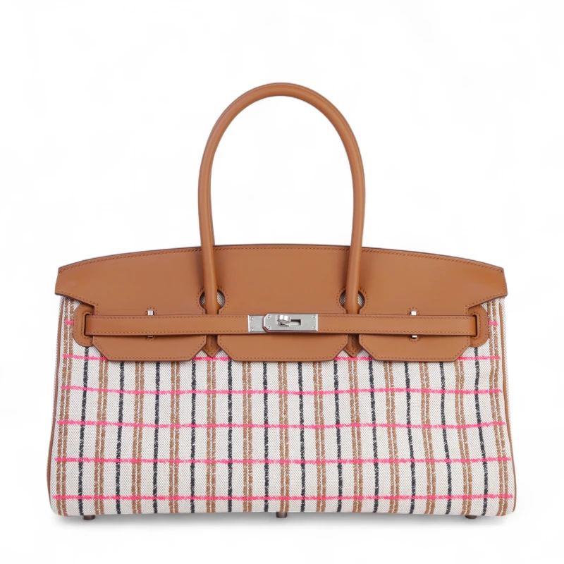 Hermès BIRKIN SHOULDER 39 MULTICOLOR TOILE/BLACK SWIFT PHW BS39MULTICOLOR 1
