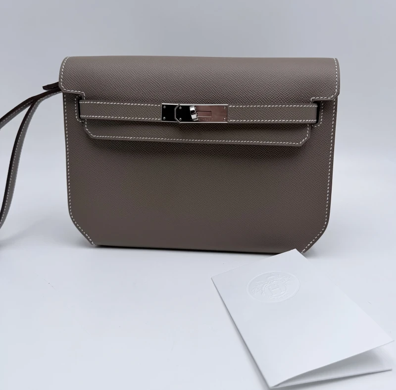 Hermès KELLY DEPECHES 25 VEAU EPSOM ETOUPE PHW KD25EE 5