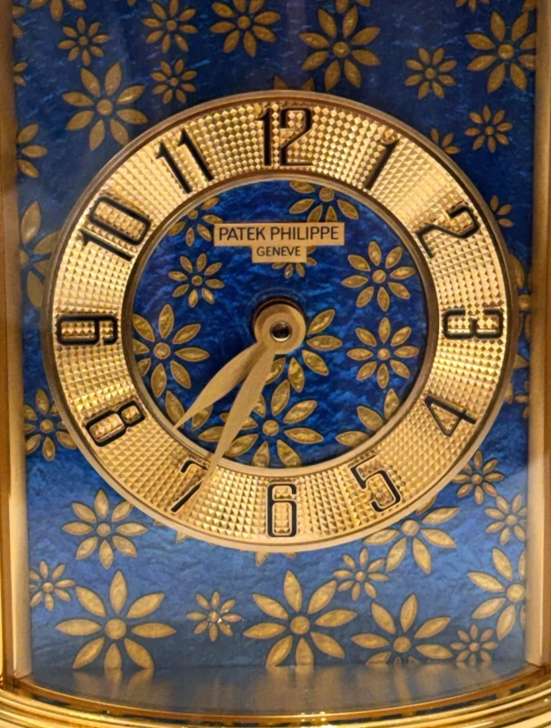 Patek Philippe Patek Philippe “Flowers on a blue graund” Enamel Table Clock Flowers 4