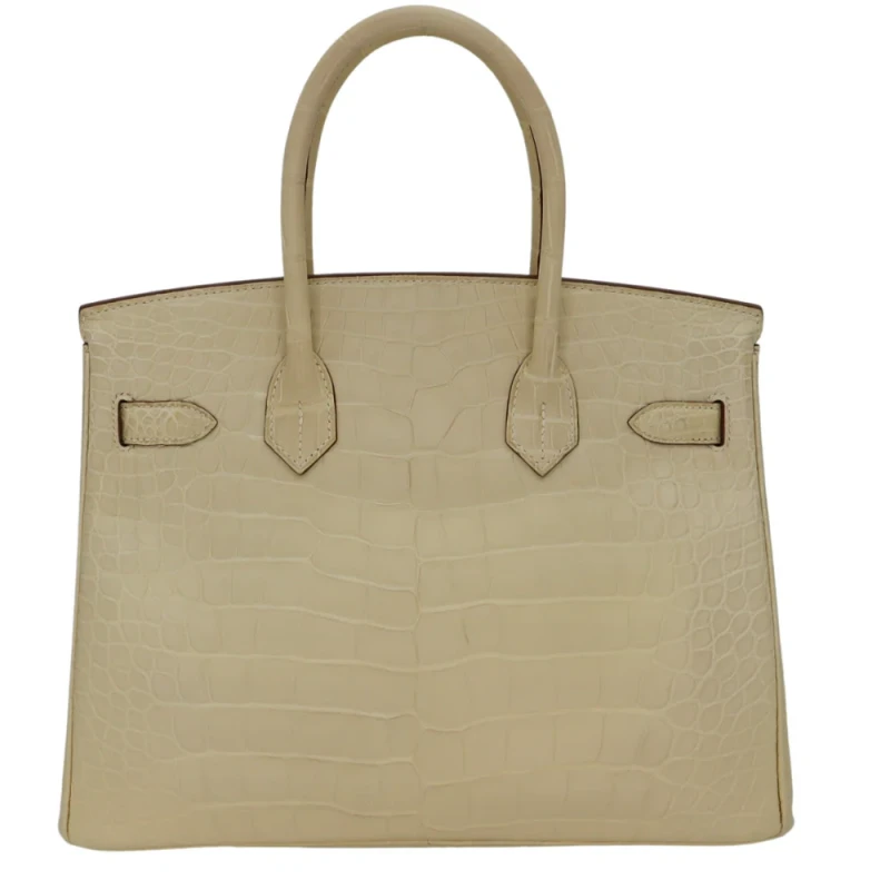 Hermès BIRKIN 30 ALLIGATOR MISSISSIPPIENSIS MATTE VANILLE  GHW B30CA 3