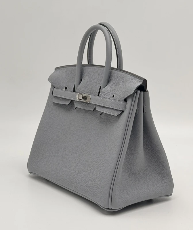 Hermès BIRKIN 25 VEAU TOGO GRIS PANTIN PHW B25TGP 3
