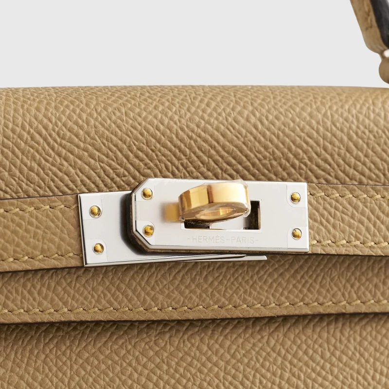 Hermès KELLY 20 MINI VEAU EPSOM SESAME PHW K20ES 6