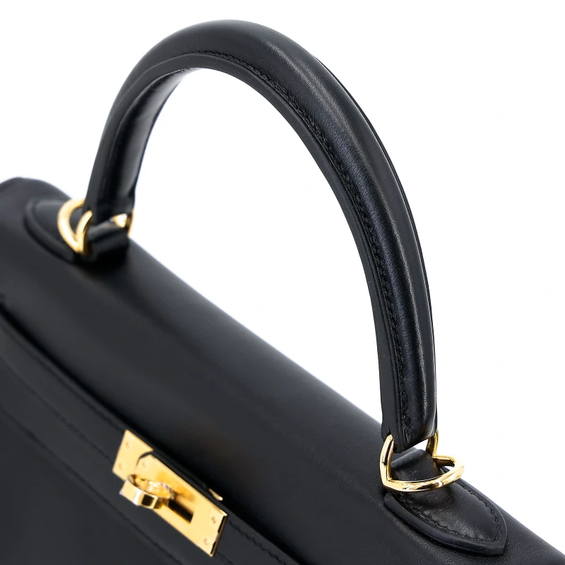 Hermès KELLY 25 VEAU CHERI NOIR GHW K25CN 4